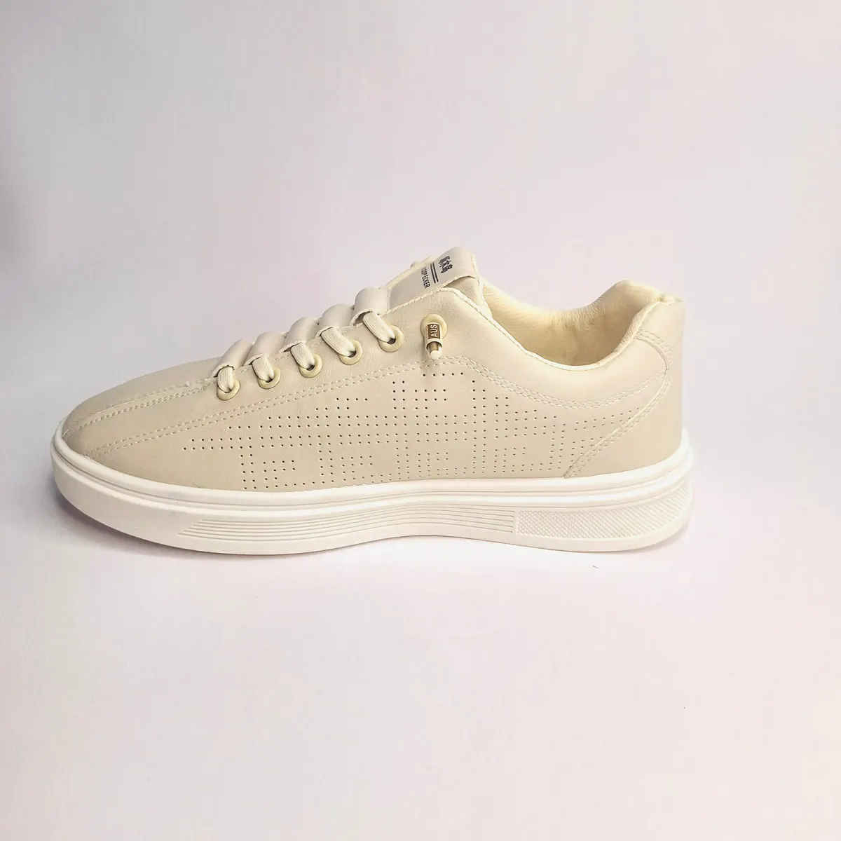 Classic Cream Leather Sneakers